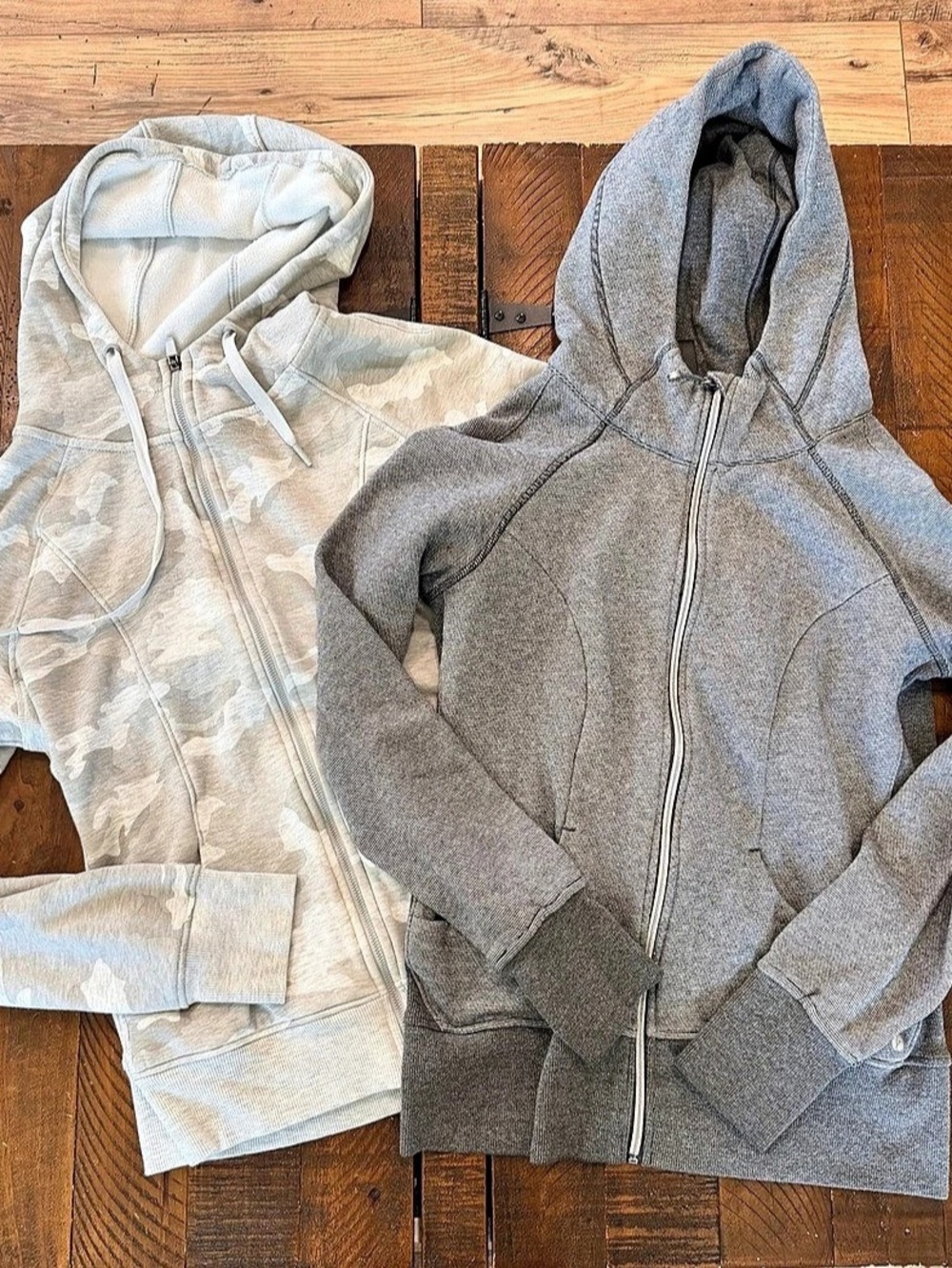 90 Degree By Reflex Women's Camo & Gray Zip Ups Size Large